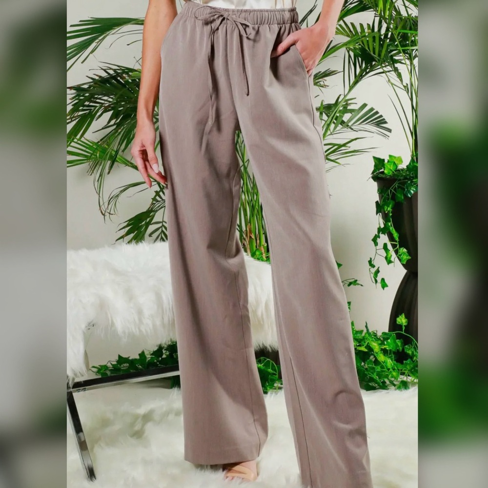 Casual Mid-Rise Mocha Pants